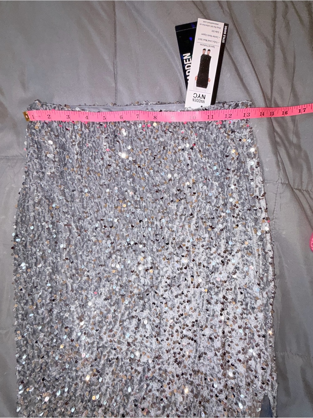 Madden NYC Silver Sequin Maxi Skirt — Size XS (0–2) — New With Tags - Picture 4 of 7